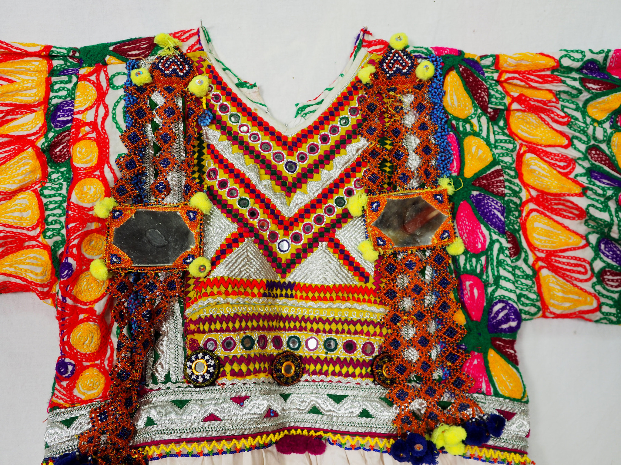 2 piece vintage hand embroidered nomadic Kuchi Ethnic dress from Afghanistan No-WL21-2