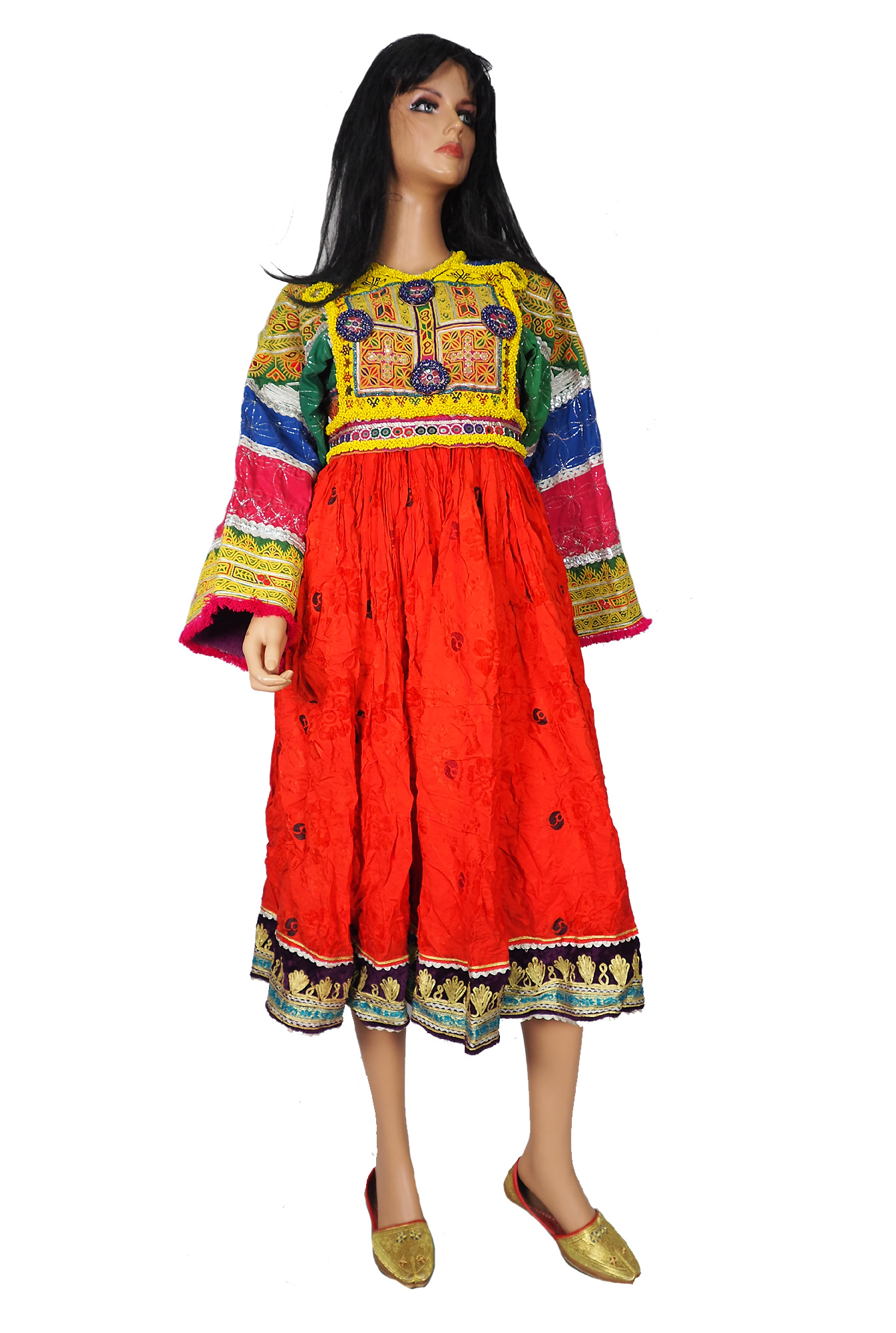 vintage hand embroidered nomadic Kuchi Ethnic dress from Afghanistan No-WL21-4