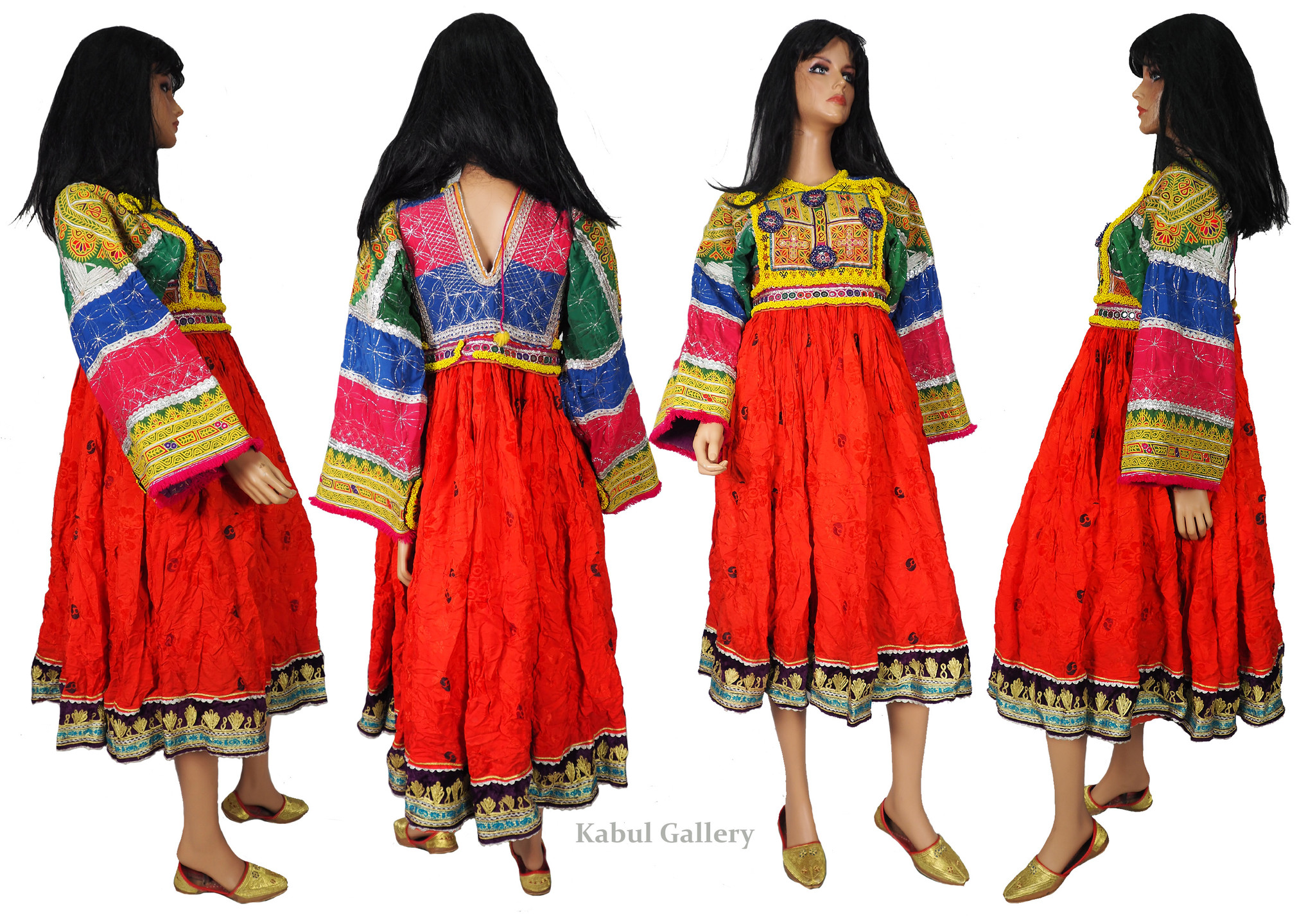 vintage hand embroidered nomadic Kuchi Ethnic dress from Afghanistan No-WL21-4