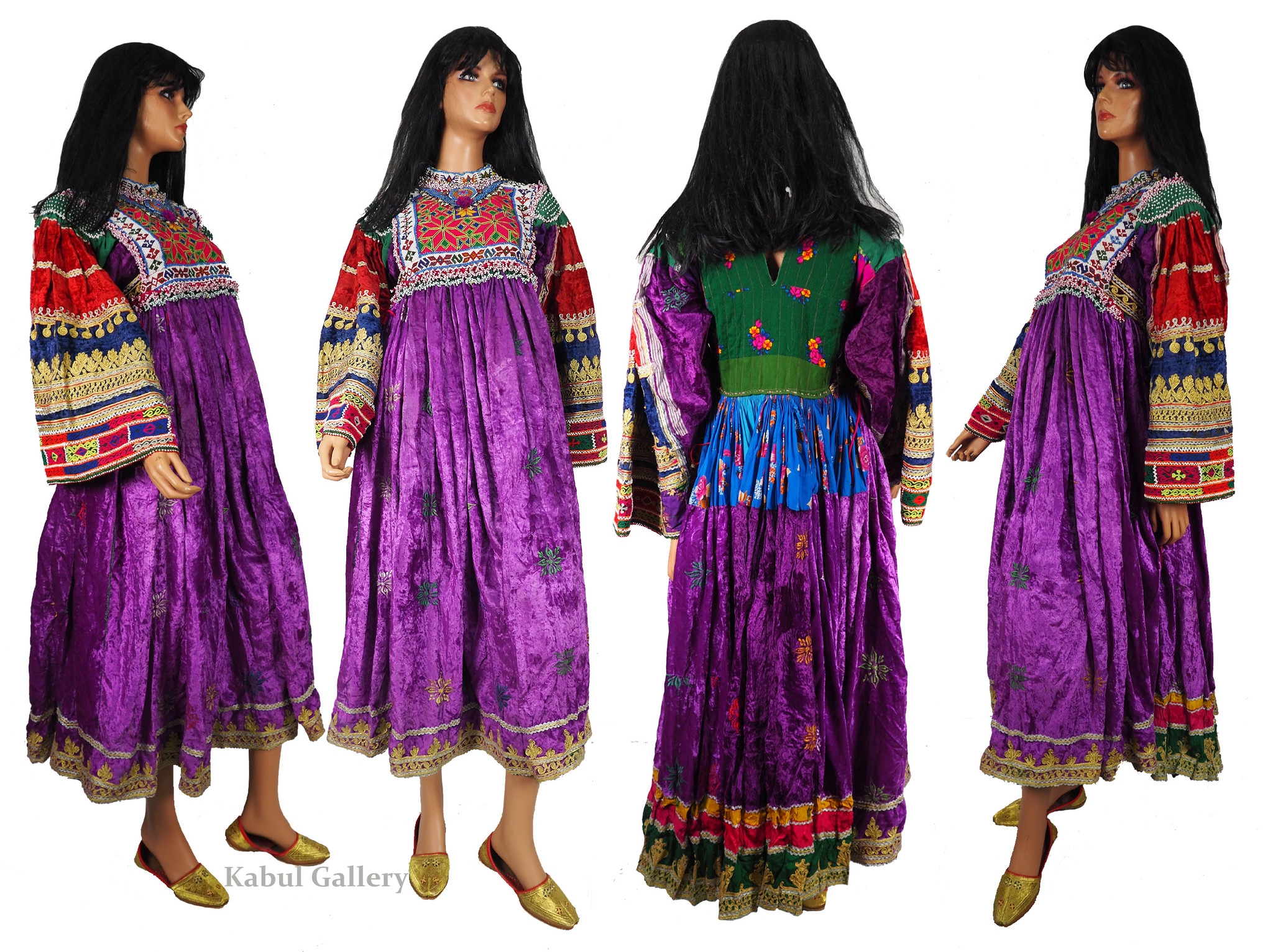 vintage hand embroidered nomadic Kuchi Ethnic dress from Afghanistan No-WL21-5