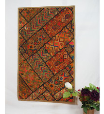 88x53  cm  Vintage Bohemian oriental  Patchwork wall hanging No:21/2