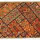 88x53  cm  Vintage Bohemian oriental  Patchwork wall hanging No:21/2