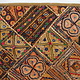 88x54 cm  Vintage Bohemian oriental  Patchwork wall hanging No:21/3