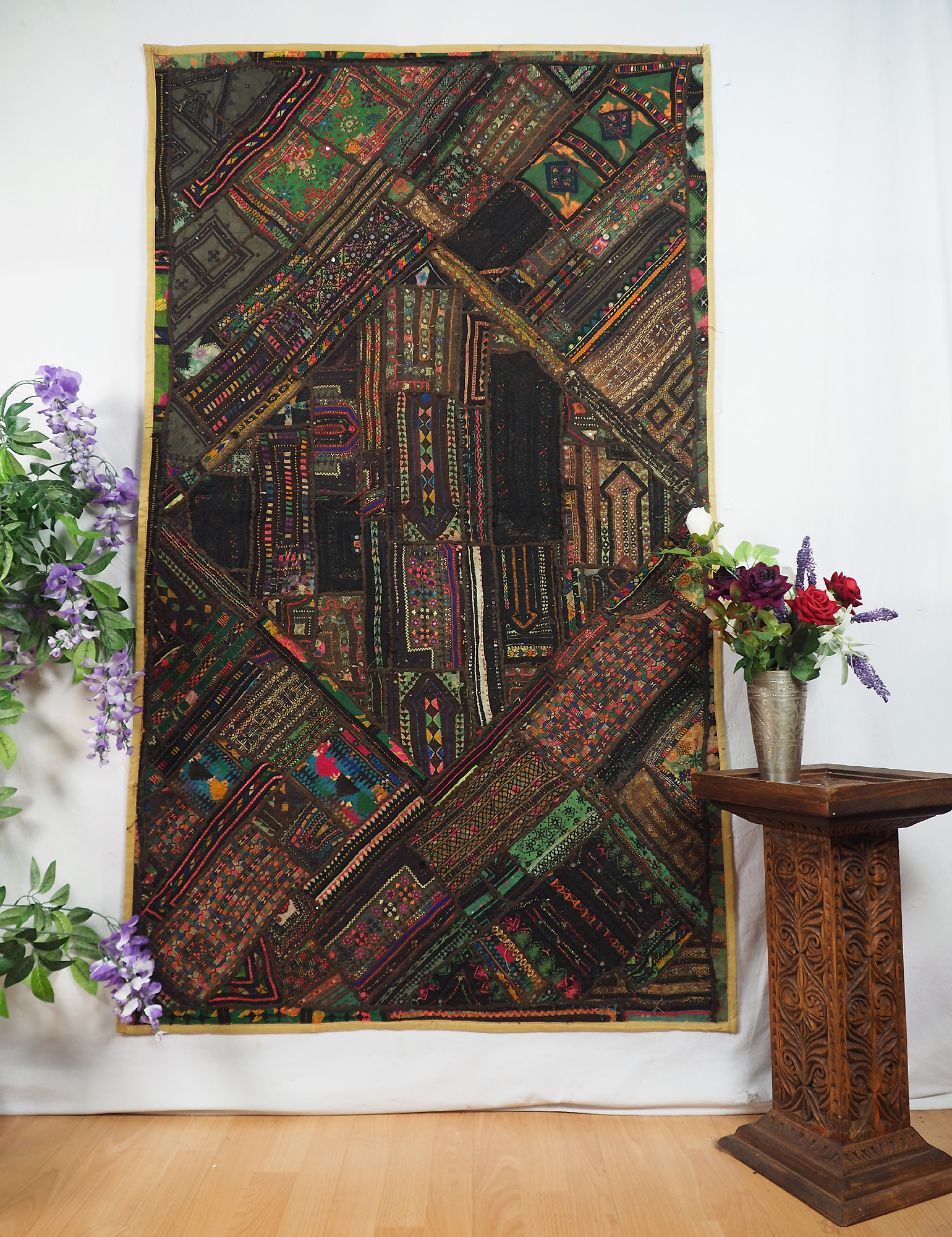 170x97 cm Vintage Bohemian orientalische  Patchwork Wandbehang Nr:21/5
