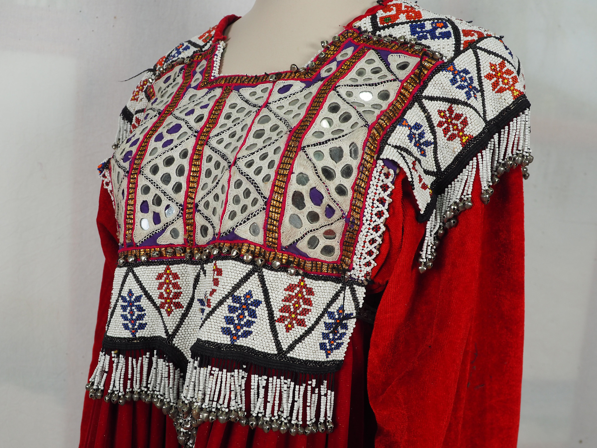 vintage hand embroidered nomadic Kuchi Ethnic velvet dress from Afghanistan No-WL21-6