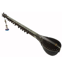 antique afghan folk music instrument Tambur Tanbur tanboor from Afghanaistan  with mother-of-pearl and bone inlaid  تنبور No:21