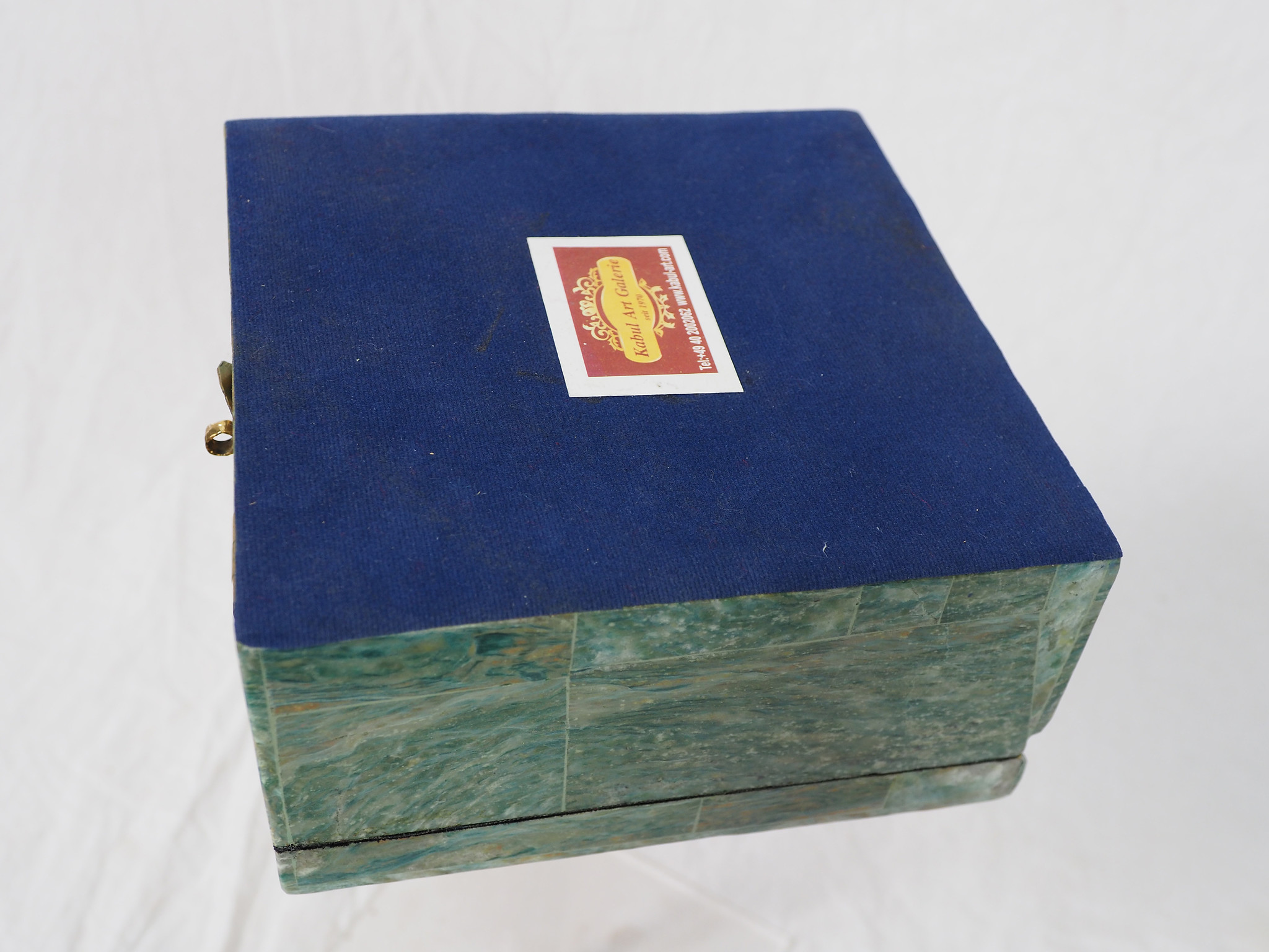 echt Serpentinstein Schmuck Dose schatulle Gefäß Dose Büchse deckeldose Süßigkeiten dose Serpentin Shah Maghsoud Grün Jade aus Afghanistan -21/B