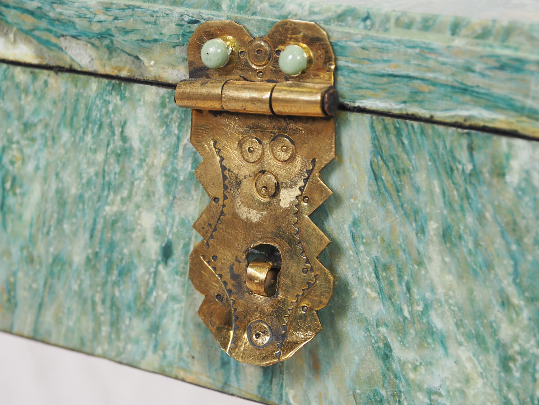 echt Serpentinstein Schmuck Dose schatulle Gefäß Dose Büchse deckeldose Süßigkeiten dose Serpentin Shah Maghsoud Grün Jade aus Afghanistan -21/B