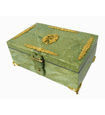 Extravagate und atemberaubende olivgrün Serpentin afghanischen Shahmaqsud Jade büchse Schmuck Dose schatulle Gefäß aus Afghanistan Nr-21/C