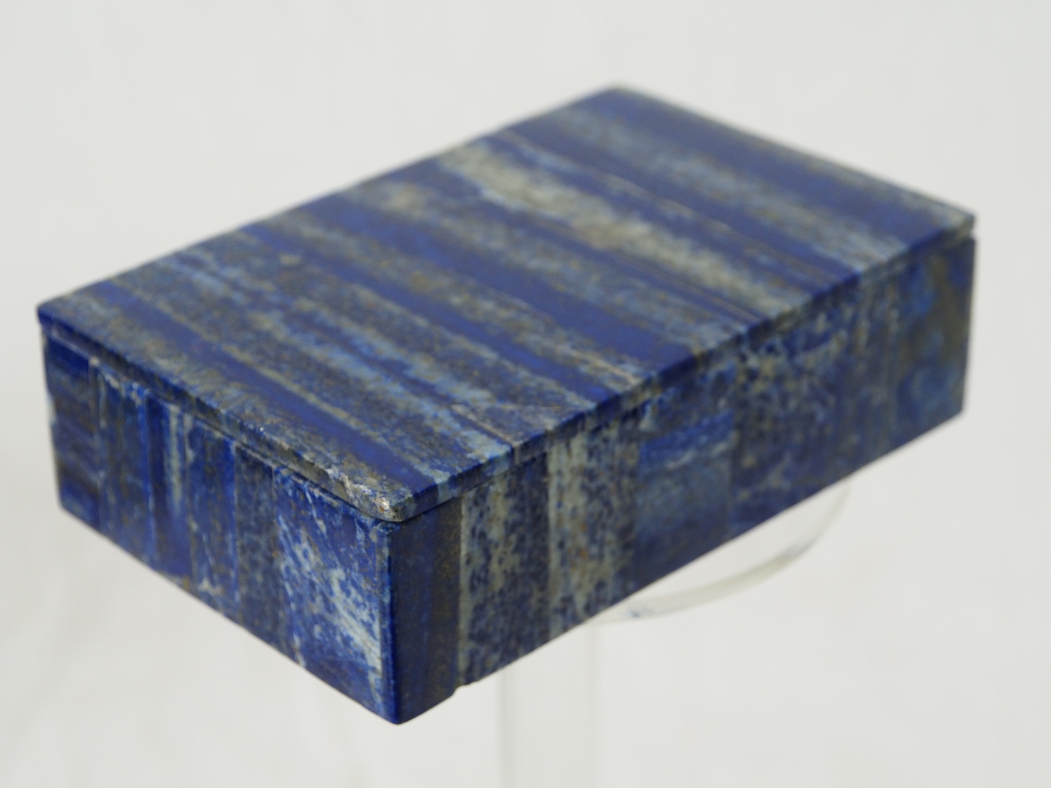 Hand Crafted stunning genuine Afghan Lapis Lazuli Gemstone  Box   from Afghanistan No: 21/F