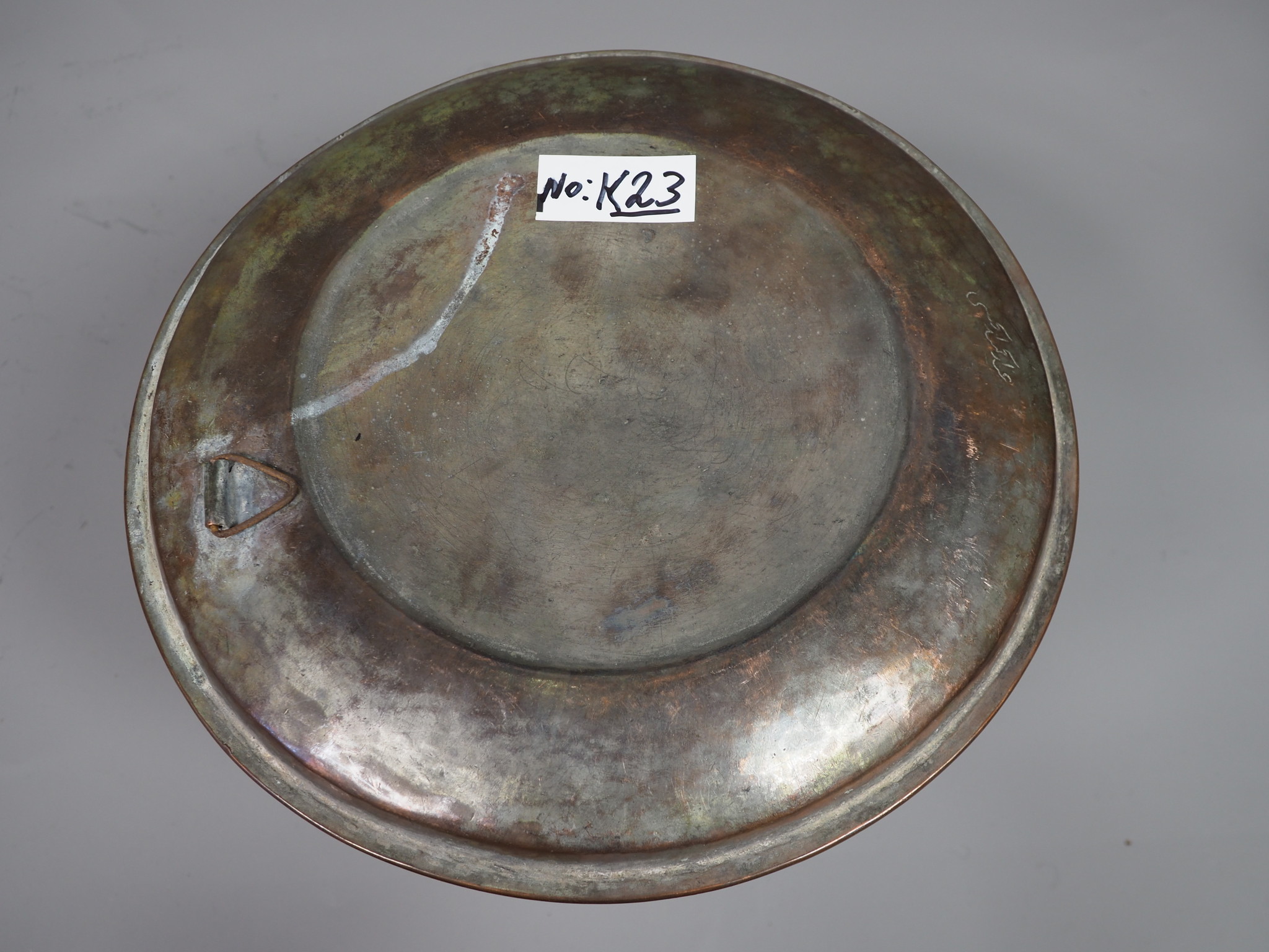 31 cm antik Kupfer Teller No:K23