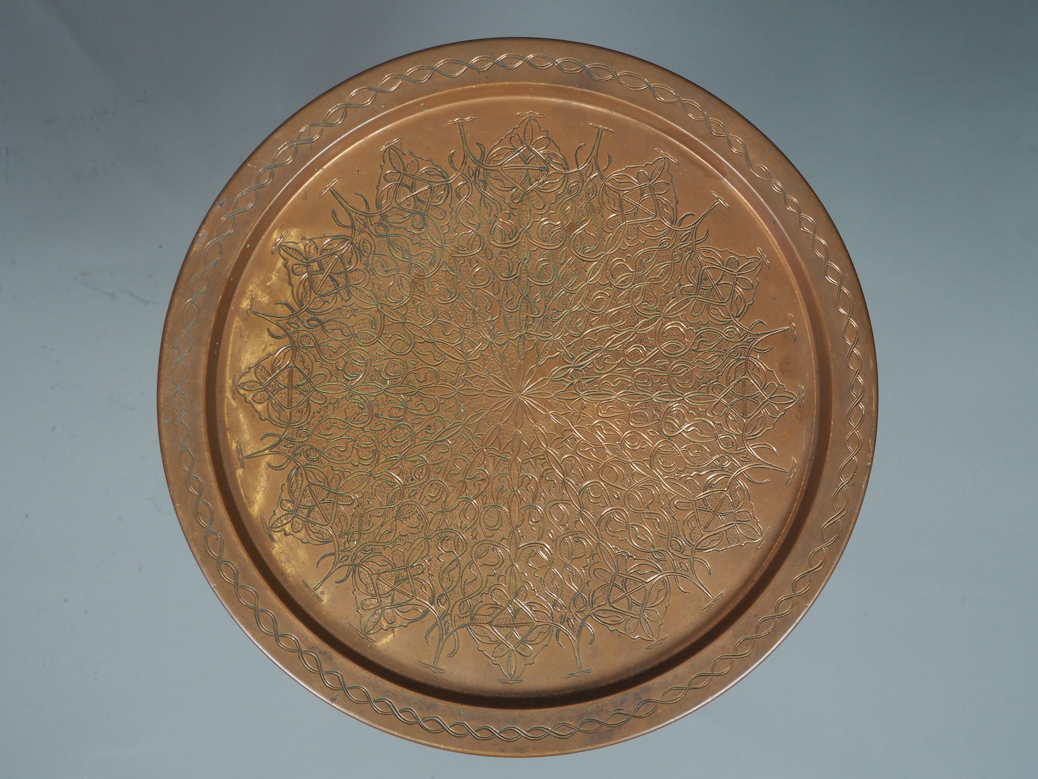 34 cm antique copper tray No: K28