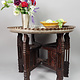 64 cm Ø  Antique ottoman orient Islamic  Hammer Engraved Brass table Tea table side table Tray from Afghanistan  No-1
