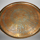 76 cm  Ø  Antique ottoman orient Islamic  Hammer Engraved Brass table Tea table side table Tray from Afghanistan  No-16/1