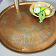 76 cm  Ø  Antique ottoman orient Islamic  Hammer Engraved Brass table Tea table side table Tray from Afghanistan  No-16/1