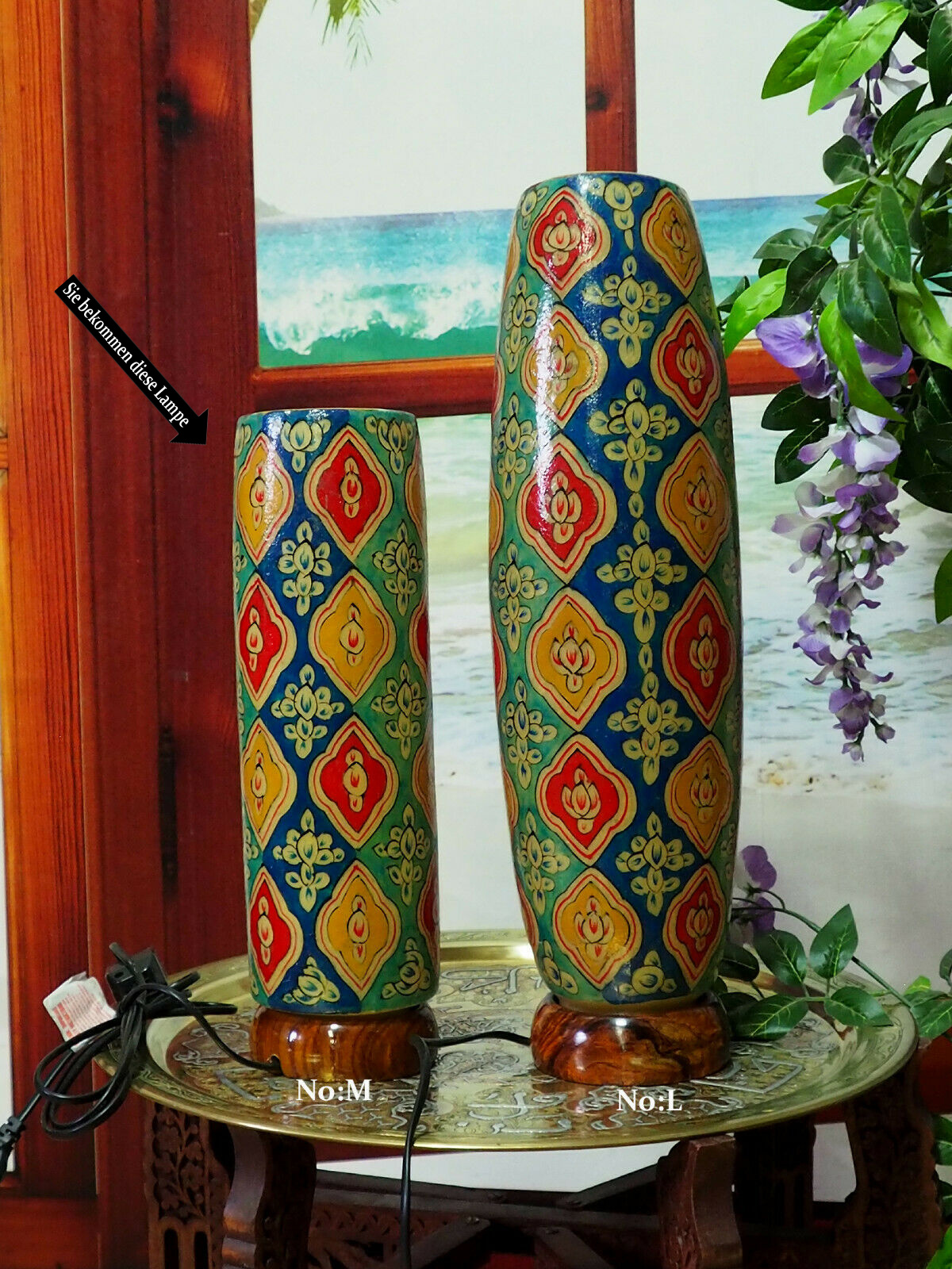 Camel Skin leather  table lamp IT/23