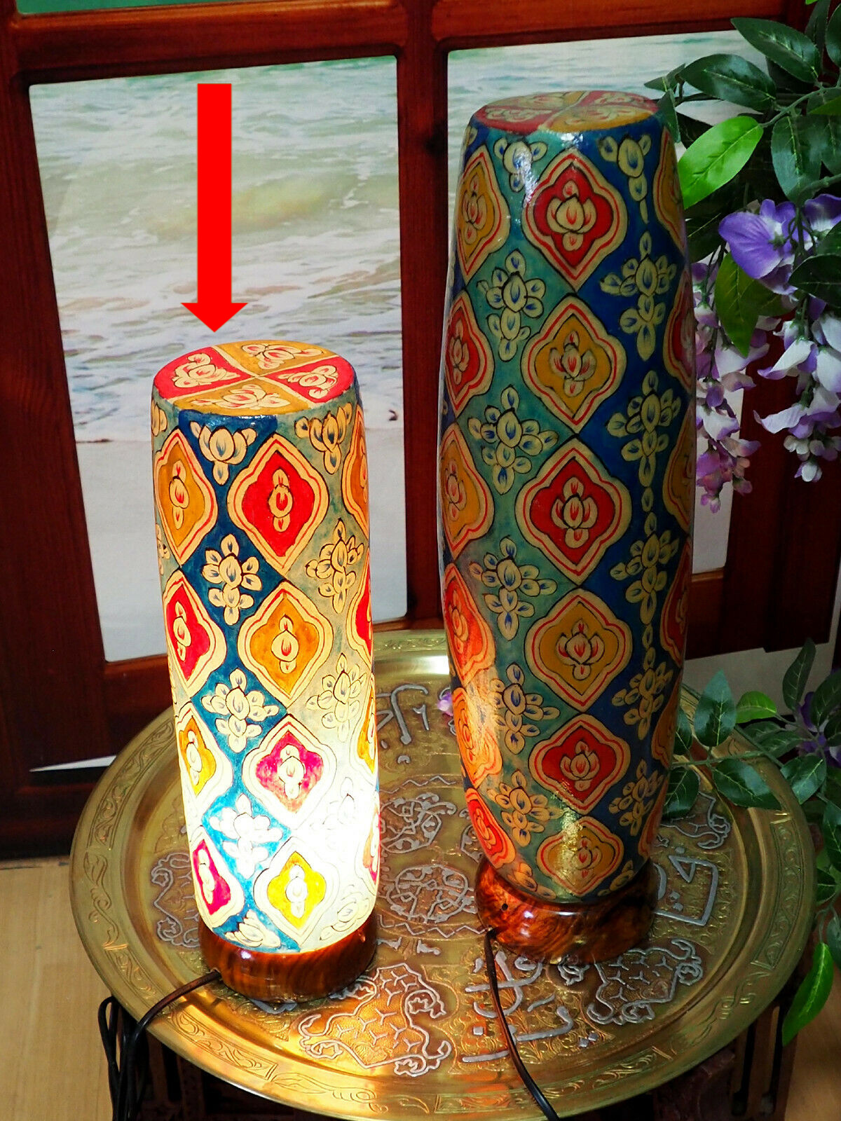 Camel Skin leather  table lamp IT/23