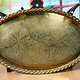 101x65  cm ottoman orient Islamic ottoman Hammer Engraved Brass table Tray Syria Morocco, Egypt with arabic script calligraphy Oval  Nr:HH1