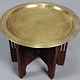 cm Ø  Antique ottoman orient Islamic  Hammer Engraved Brass table Tea table side table Tray from Afghanistan  No-HH - 2