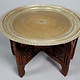 65  cm Ø  Antique ottoman orient Islamic  Hammer Engraved Brass table Tea table side table Tray from Afghanistan  No-HH - 4