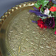 60 cm Ø  osmanisch ägyptisch marokkanisch orient Messing tablett Teetisch beisteltisch Afghanistan   Nr:HH - 9