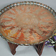 66  cm Ø  Antique ottoman orient Islamic  Hammer Engraved Copper table Tea table side table Tray from Afghanistan  No-HH - 11