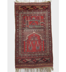 hand knotted islamic Beshir Turkmen Mosque prayer rug Saf جائے نماز Jaye Namaz سجاجيد