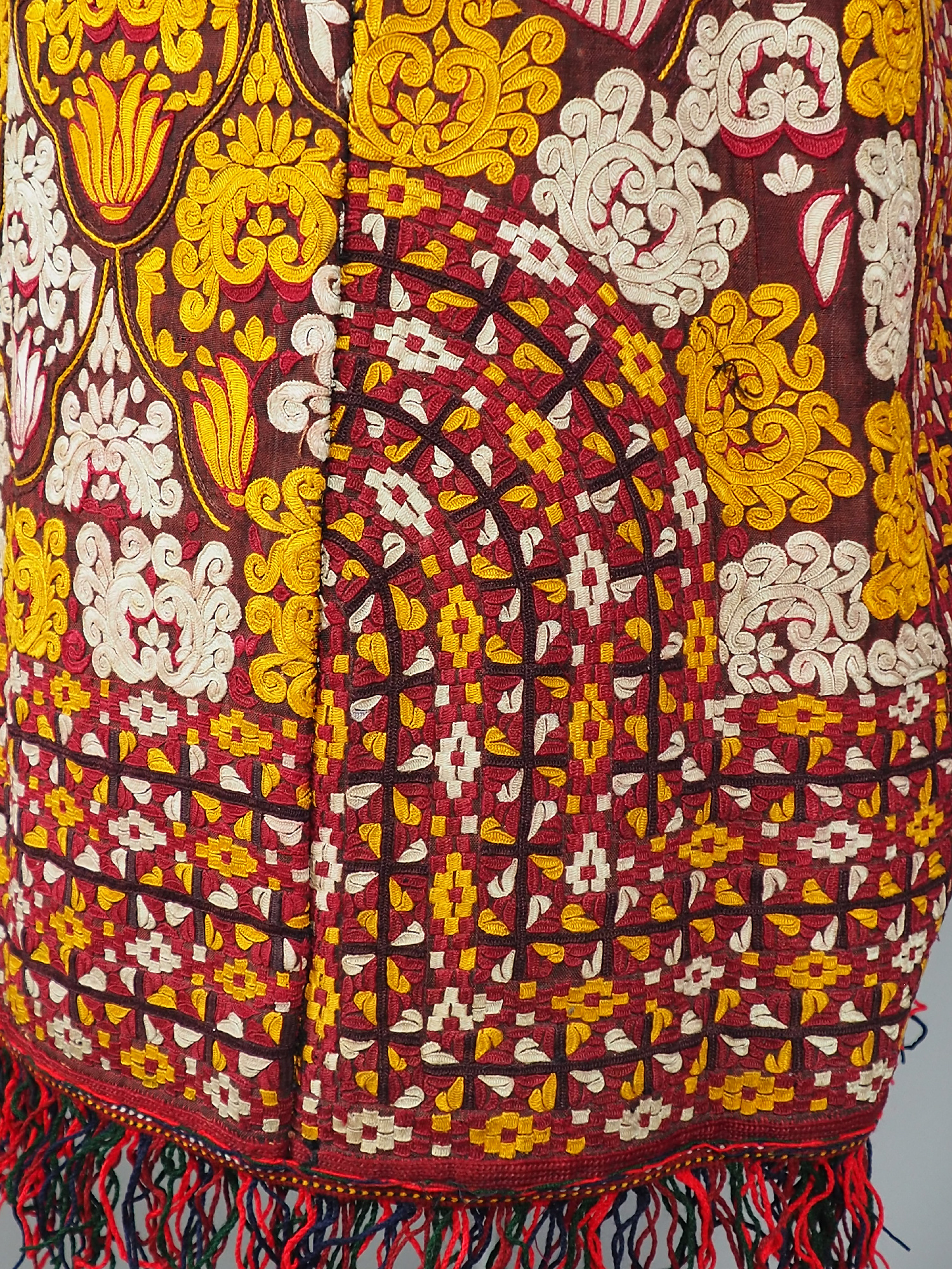 vintage Orient Turkmenische frauen Seiden Chirpy Mantel khalat kleid  kostüm Chapan  Nr-WL/E