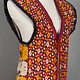 antique Turkmen Ethnic silk robecoat  Chapan coat Chirpy  No-WL/E