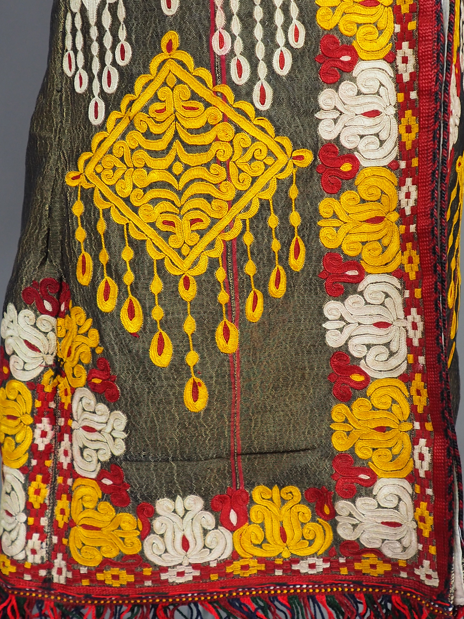 vintage Orient Turkmenische frauen Seiden Chirpy Mantel khalat kleid  kostüm Chapan  Nr-WL/B