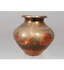 0,75 Liter antique solid Brass indian  Vessel kalash Lota No:  22/2