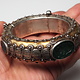 handmade vintage Afghan silver Jade cuff Bracelet  Afghanistan No-22/WL - A