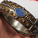 handmade vintage Afghan silver Lapis lazuli cuff Bracelet  Afghanistan No-22/WL -B