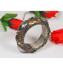 handmade vintage Afghan niello silver cuff Bracelet  Afghanistan No-22/WL -D