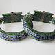 ein Paar Antike handgemachte Vintage emaillierte Fußreifen Manschette Armband Multan und Sindh Pakistan Jhanjhar Armreifen  Nr-22/WL1