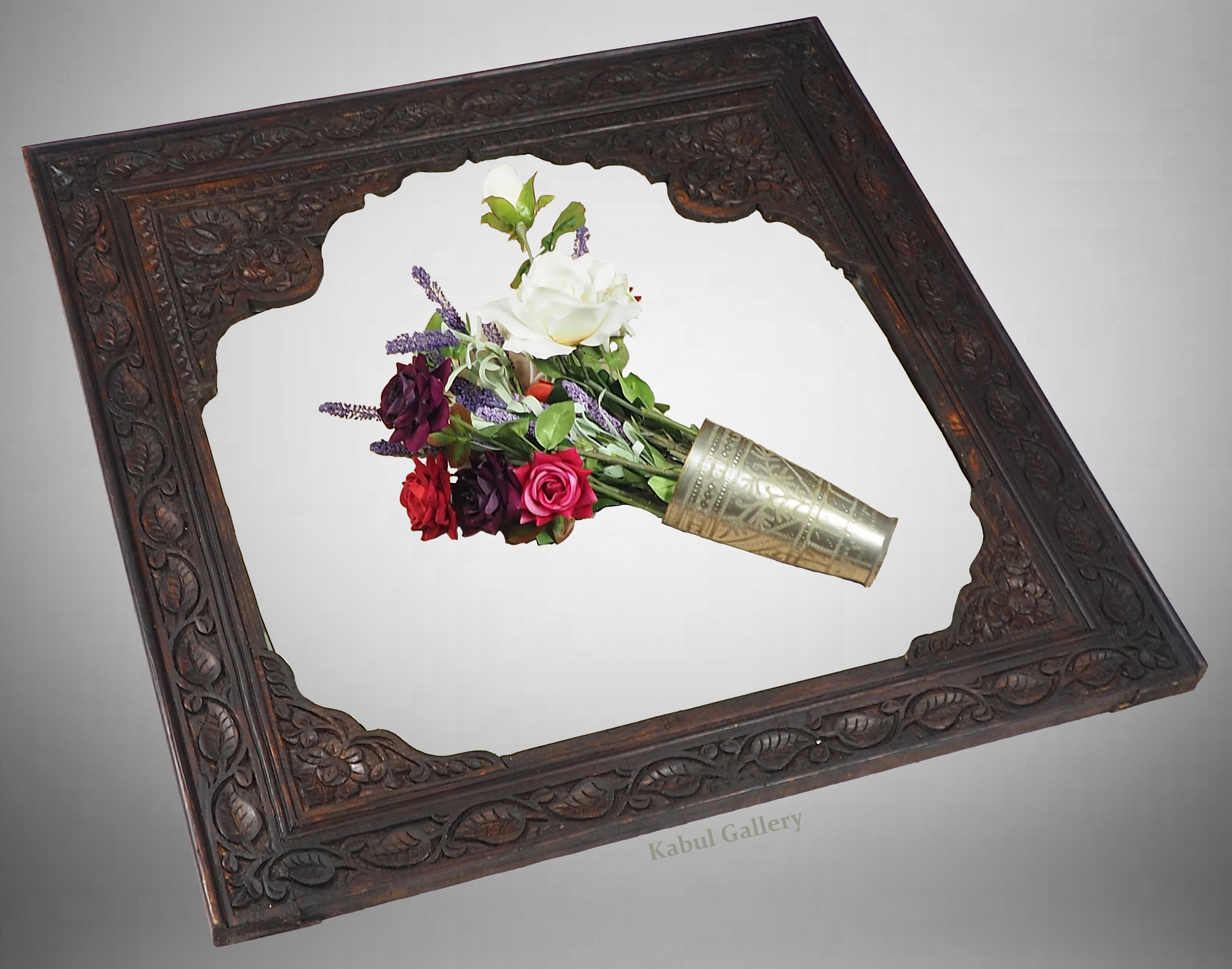 80x79 cm Hand Carved orient vintage wooden Frame picture frame mirror frame  from Afghanistan Nuristan No-22/B