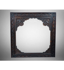 80x79 cm Hand Carved orient vintage wooden Frame picture frame mirror frame  from Afghanistan Nuristan No-22/B
