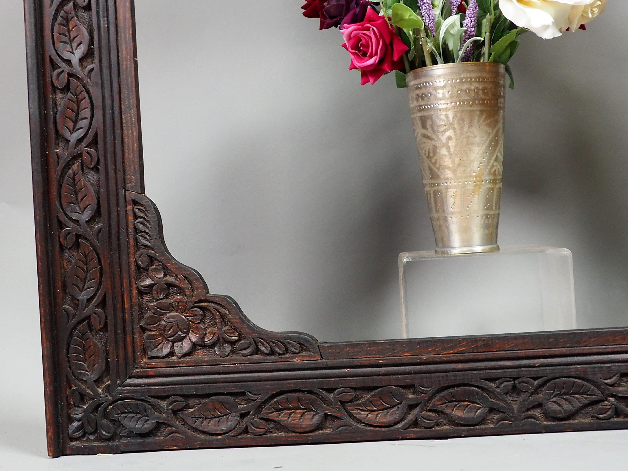 80x79 cm Hand Carved orient vintage wooden Frame picture frame mirror frame  from Afghanistan Nuristan No-22/B