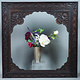 80x79 cm Hand Carved orient vintage wooden Frame picture frame mirror frame  from Afghanistan Nuristan No-22/B
