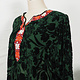 Vintage Tadschikistan Kleid Samt Grün