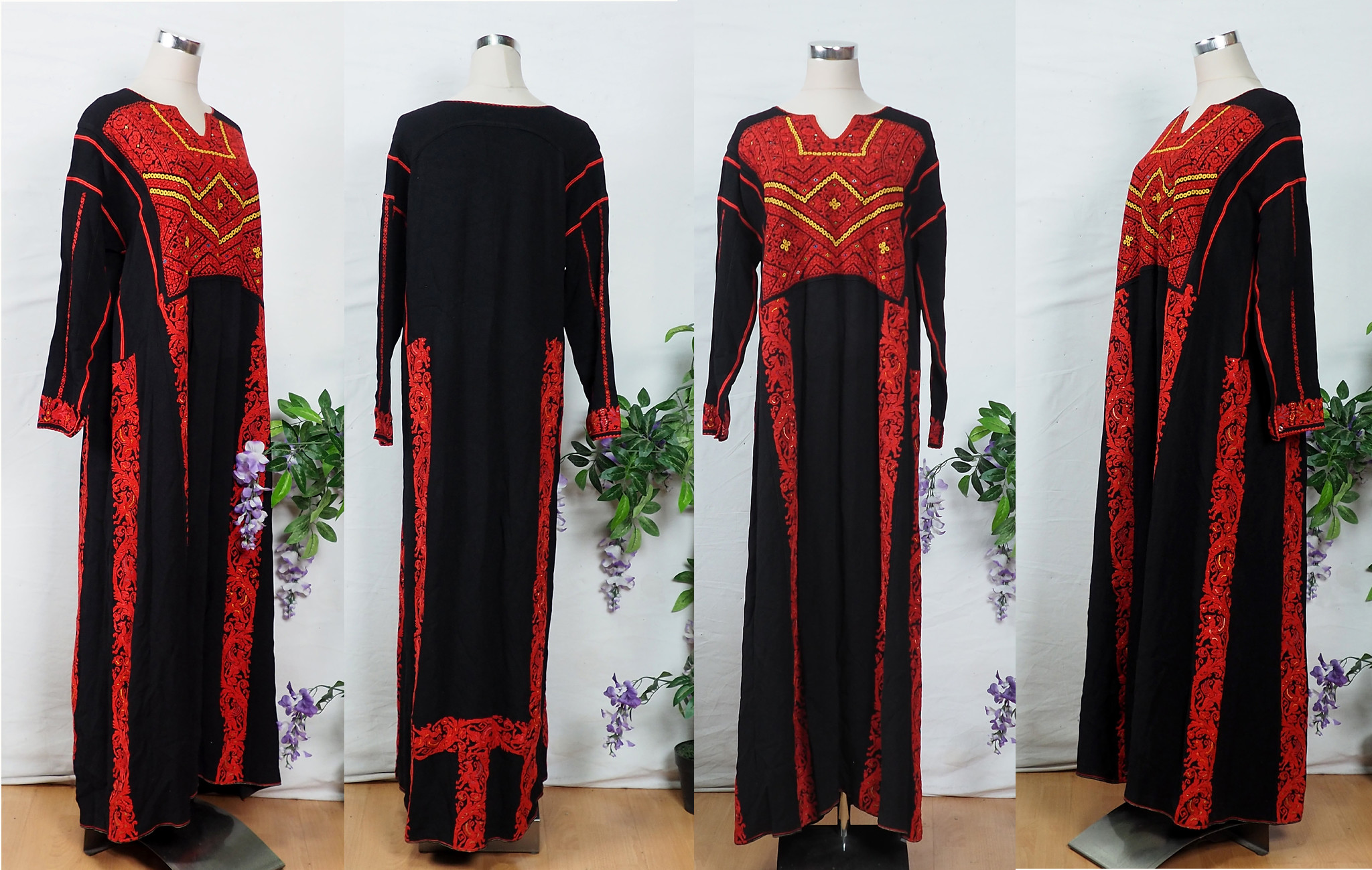 antique hand embroidered bedouin Palestinian embroidered ethnic dress No:22/1