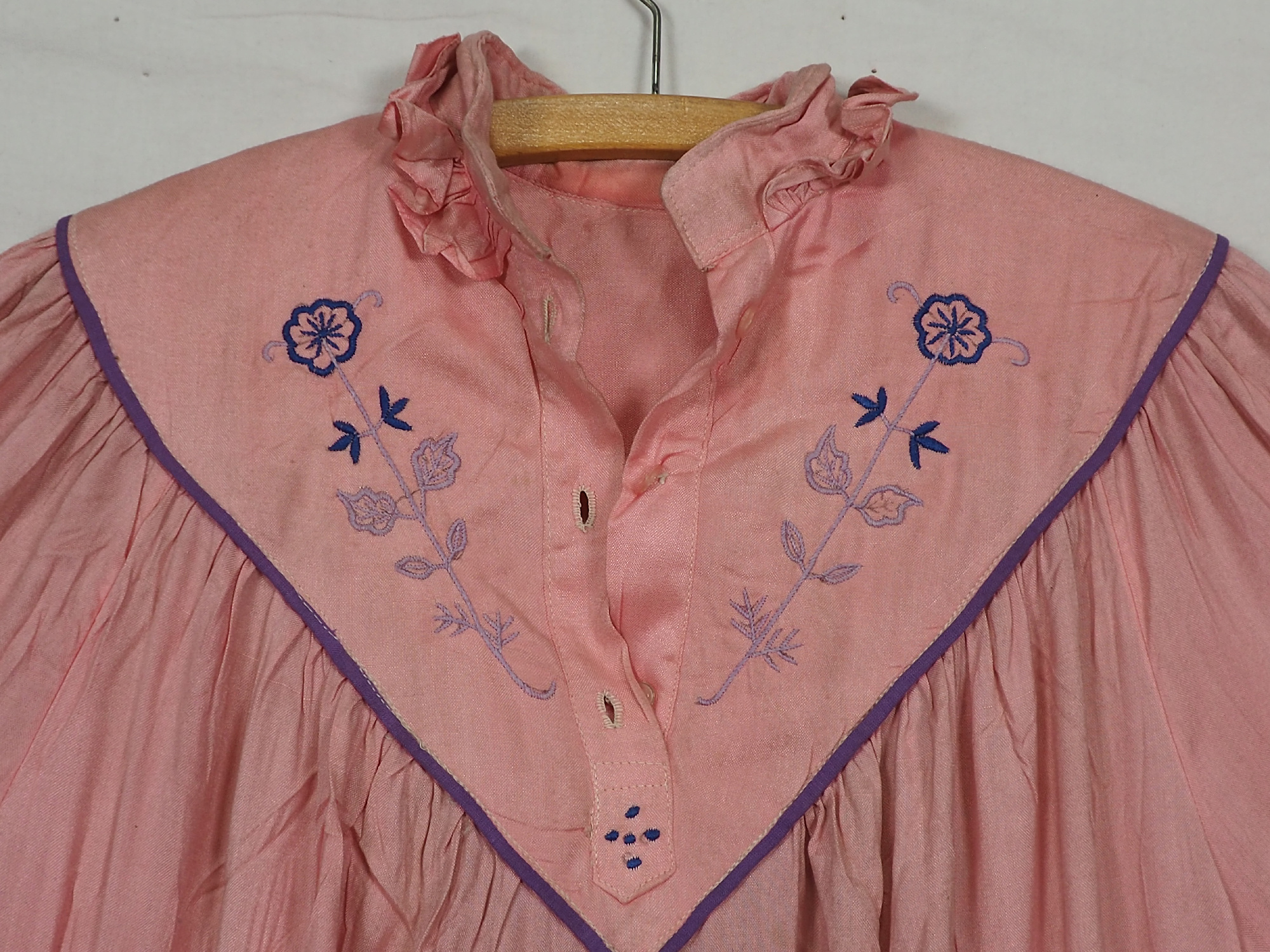 Vintage Tadschikistan Kleid Baumwolle rosa farbe