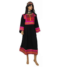 Afghani Nomaden Kleid  Tracht Schwarz/12