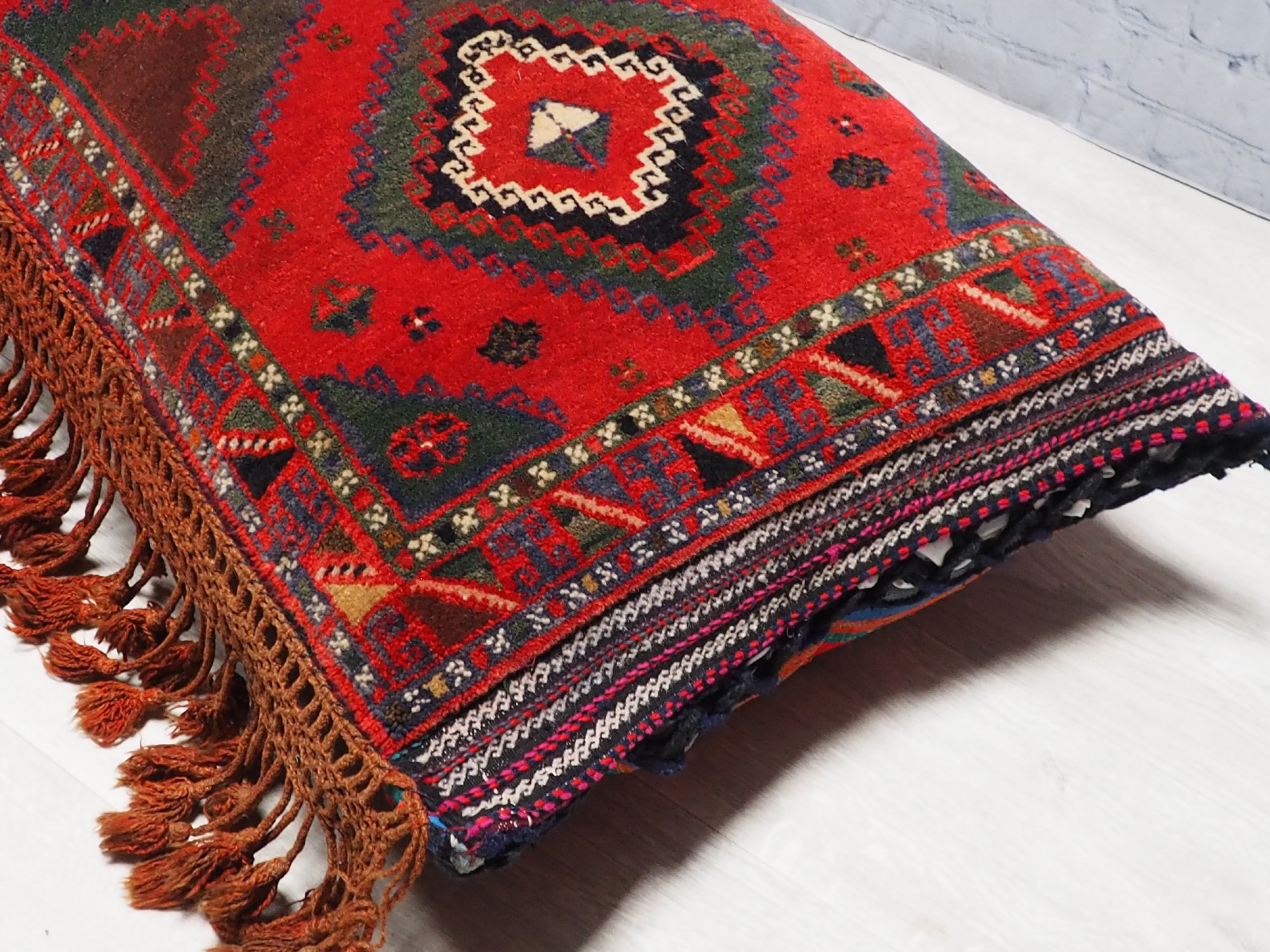 antique orient Afghan Beloch nomad rug seat cushions floor cushion 