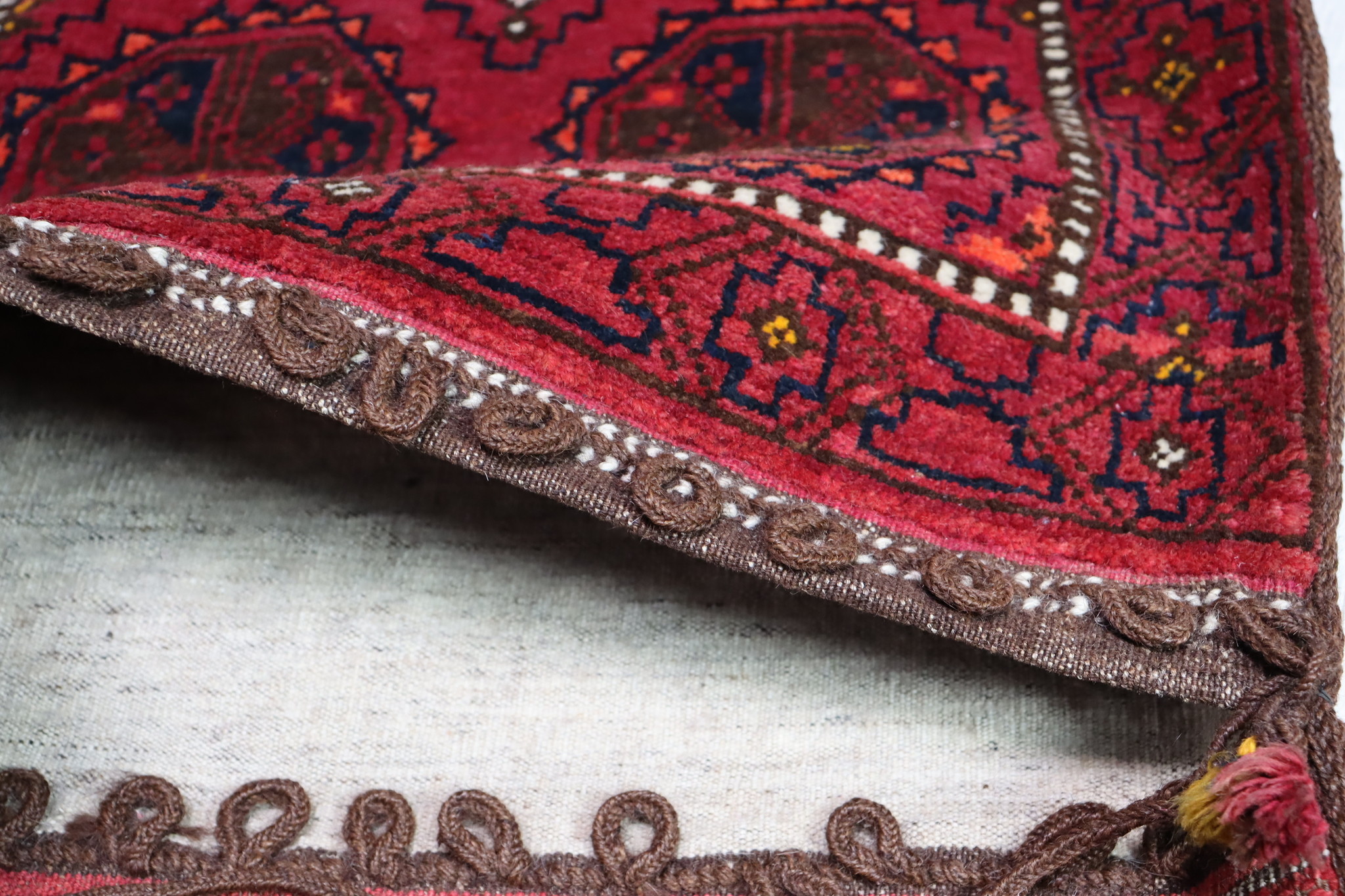 119x60 cm Antik orient Turkmen Teppich nomaden sitzkissen cushion Doppeltasche Satteltasche (Khorjin) Torba Bukhara Turkmenistan Nr: 22/18