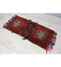 110x50 cm Antik orient Belotsch Teppich nomaden sitzkissen cushion Doppeltasche Satteltasche (Khorjin) Torba Belochistan Afghanistan Nr: 19