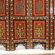 orient vintage wooden Screen room divider partition double-sided Relief miniature painting from Afghanistan MGL