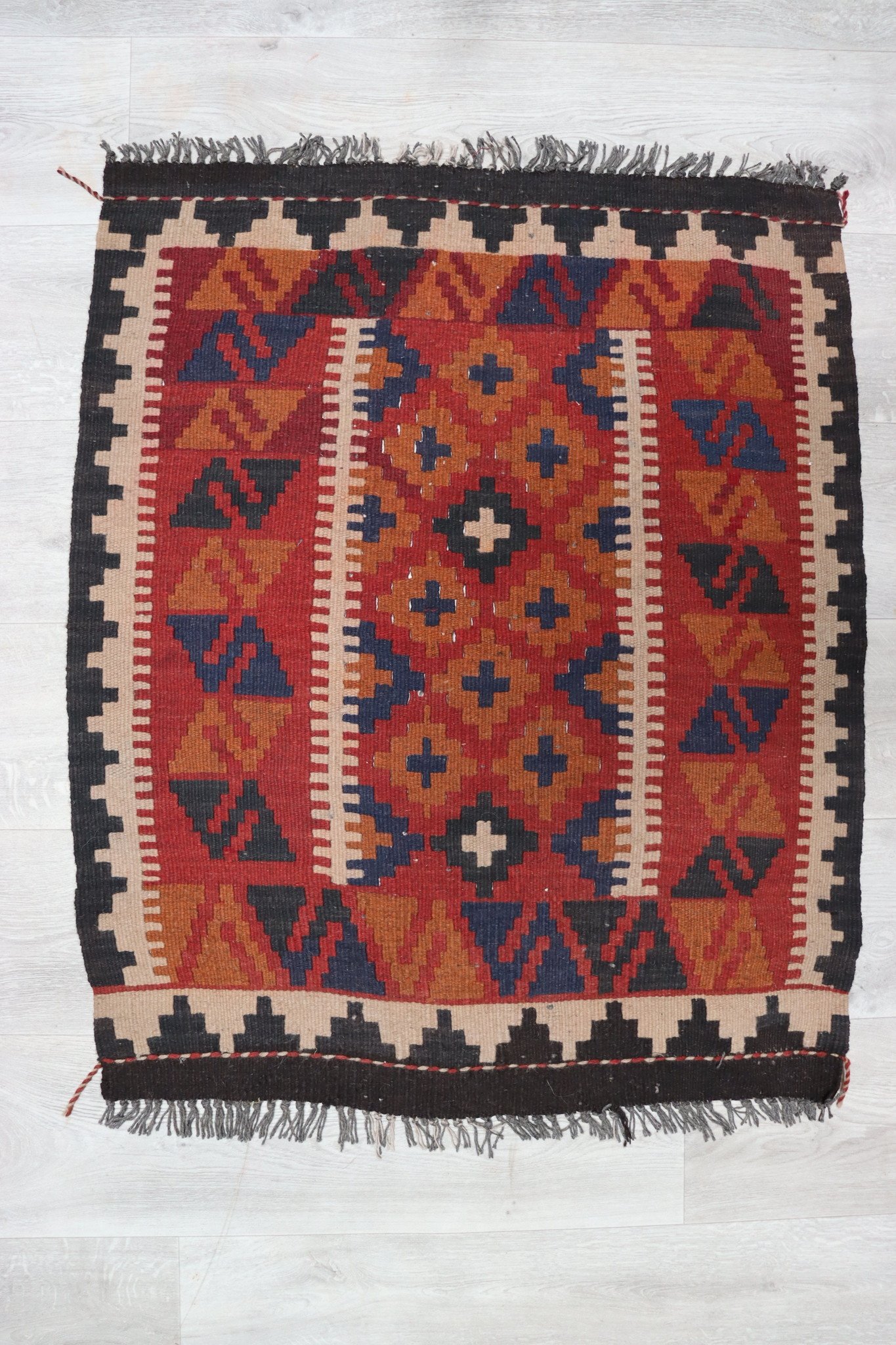 93x78 cm  oriental Handmade nomadic  kilim from north Afghanistan No:2