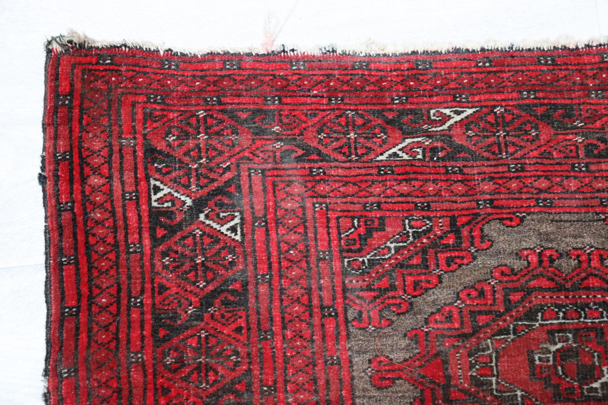 67x43 cm antique ersari hand-knotted  turkmen doormat bukhara oriental carpet. 22/1