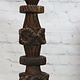 antik orient Nuristan Holz Stuhl aus Nuristan Afghanistan / Pakistan Swat-valley mit zwei  Rückenlehnen